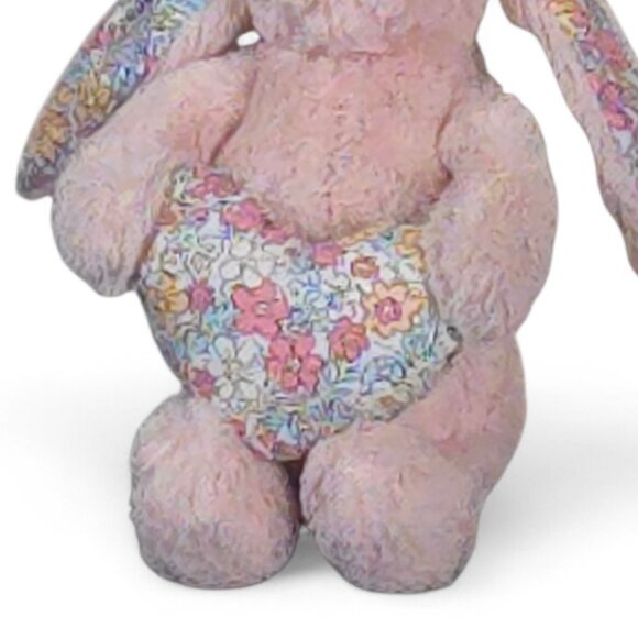 Jellycat Blossom Bashful Bunny Plush Small Pink Floral Ears Stuffed Animal - Picture 4 of 16